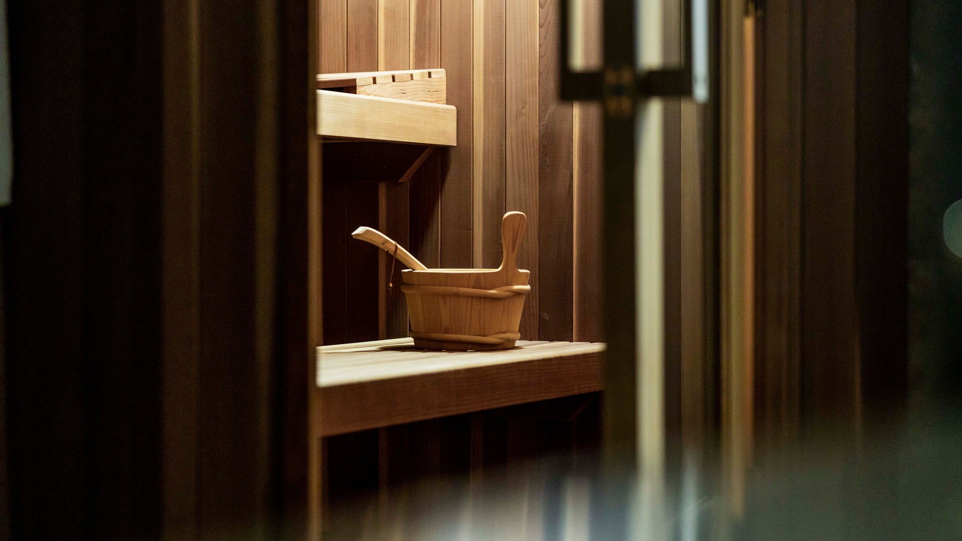 Interior design of a sauna